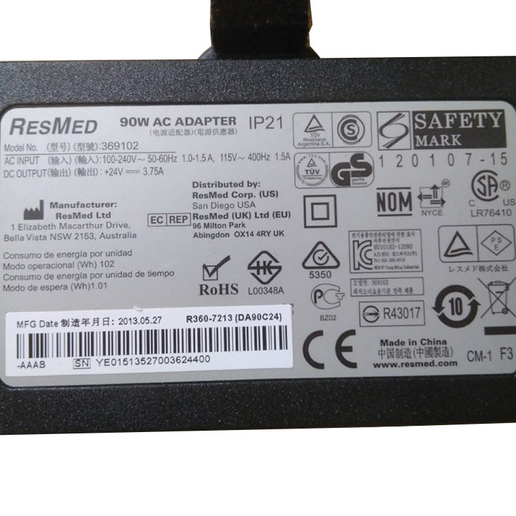 RESMED R360-760 adaptador