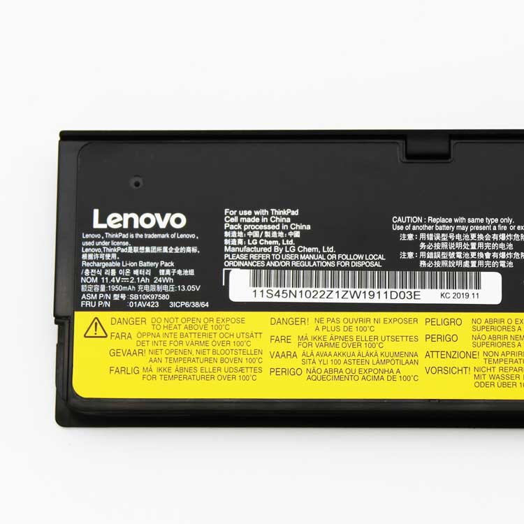 LENOVO Thinkpad T470 T480 T570 T580 P51S P52S batería