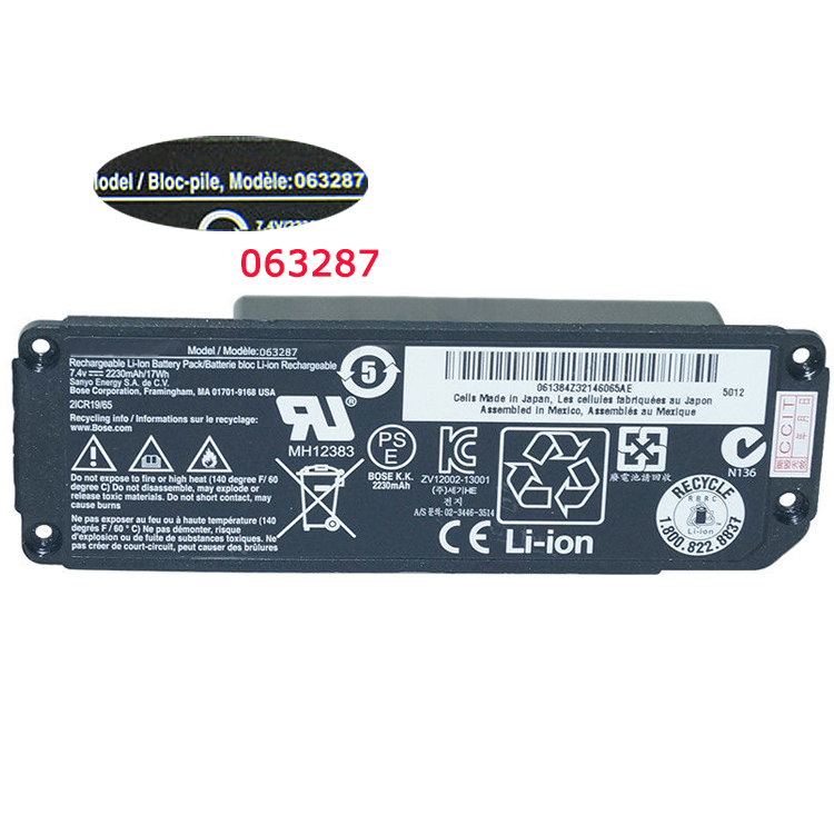 BOSE 063287
																 Accu's & Batterijen