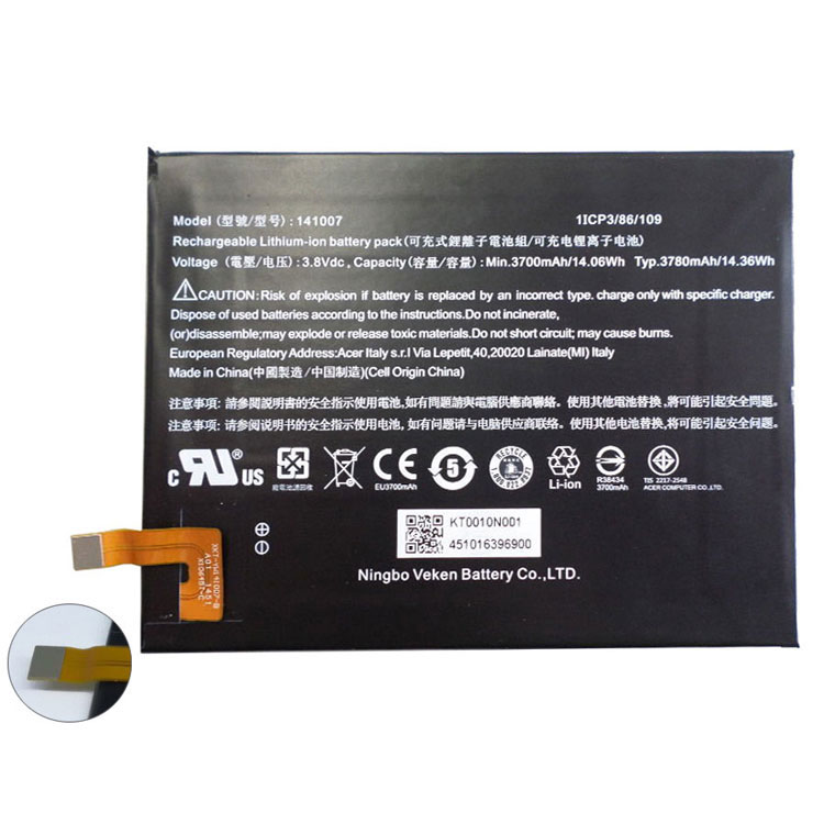 ACER 141007
																 Tablet PC Batterijen