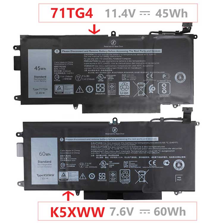 DELL 71TG4
																 Laptop Accu's
