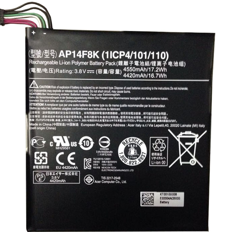 Acer Iconia Tab A1-850 B1-810 B1-820 W1-810 batería