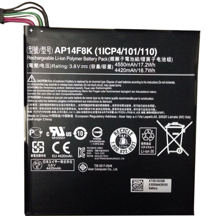 ACER AP14F8K
																 Tablet PC Batterijen