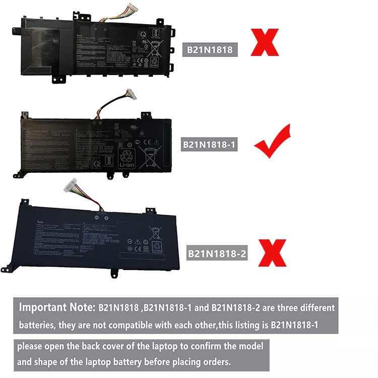 ASUS Y5200F
																 Laptop Accu's