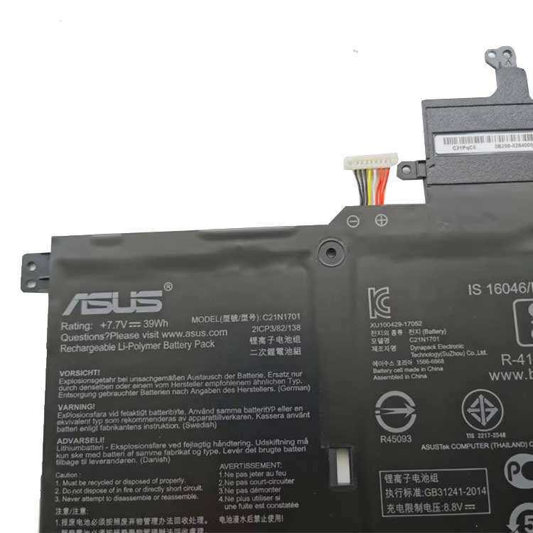 ASUS C21PQC5
																 Laptop Accu's