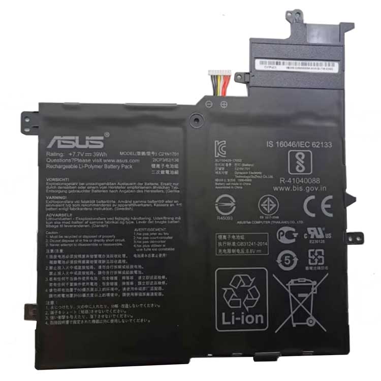 ASUS C21PQC5
																 Laptop Accu's