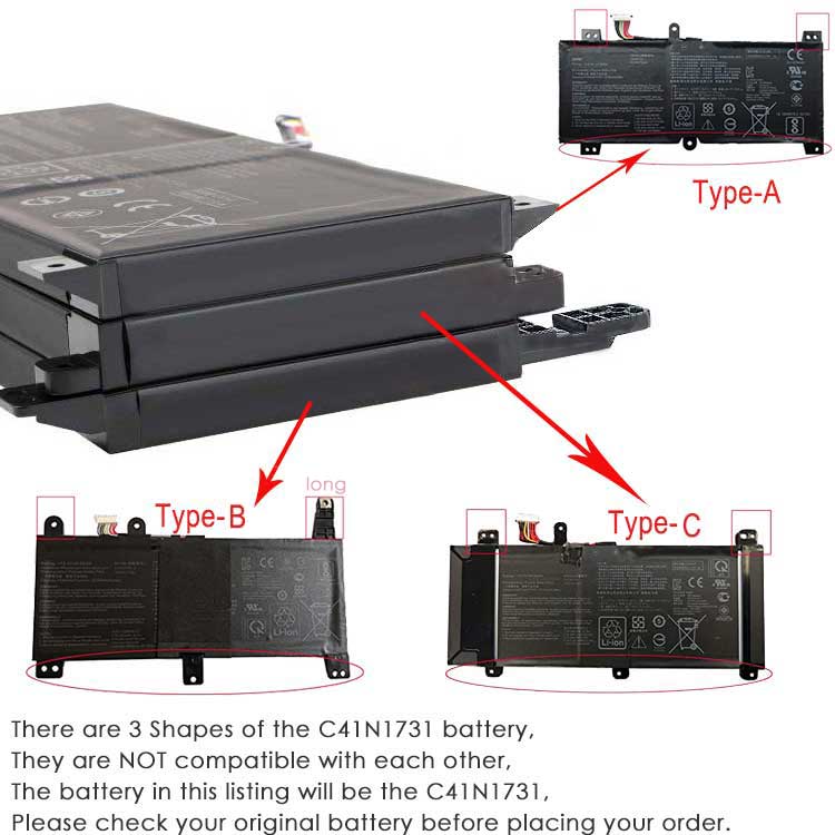 ASUS ROG GL504 Scar II
																 Laptop Accu's