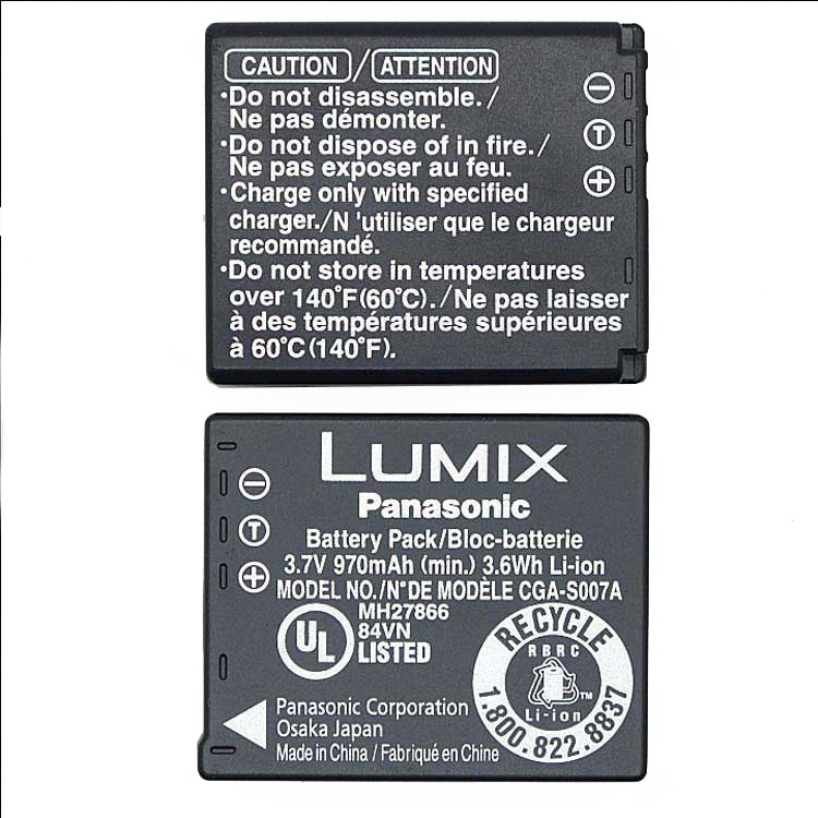 パナソニック・PANASONIC CGA-S007電池、充電池 & バッテリー