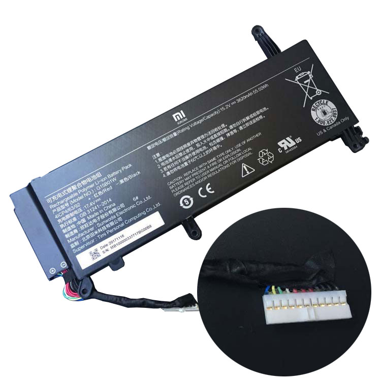 XIAOMI G15B01W
																 Laptop Accu's