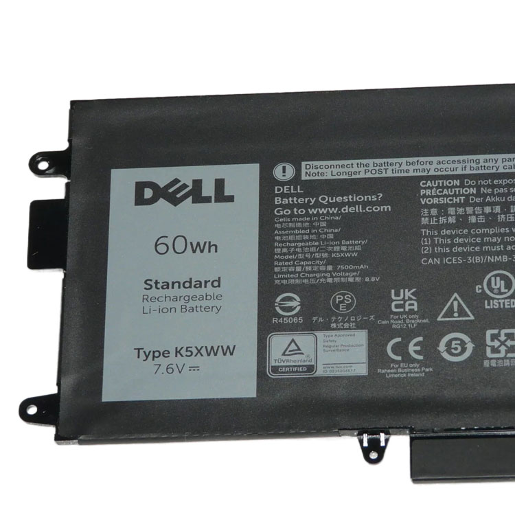 DELL K5XWW
																 Laptop Accu's