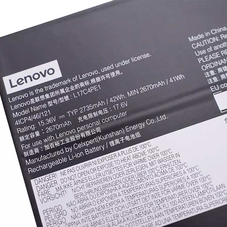 LENOVO L17C4PE1
																 Laptop Accu's