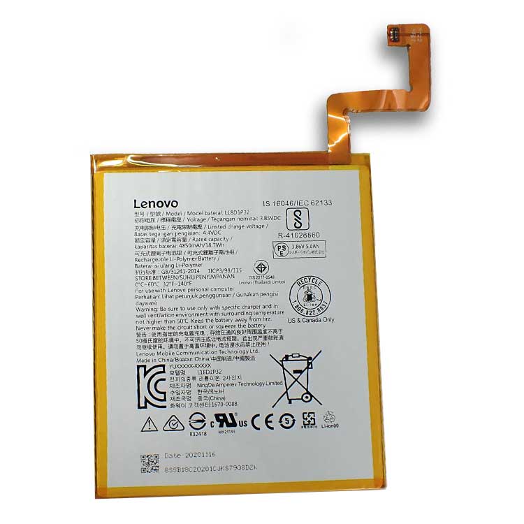 LENOVO L18D1P32 Tablet PC Batterijen