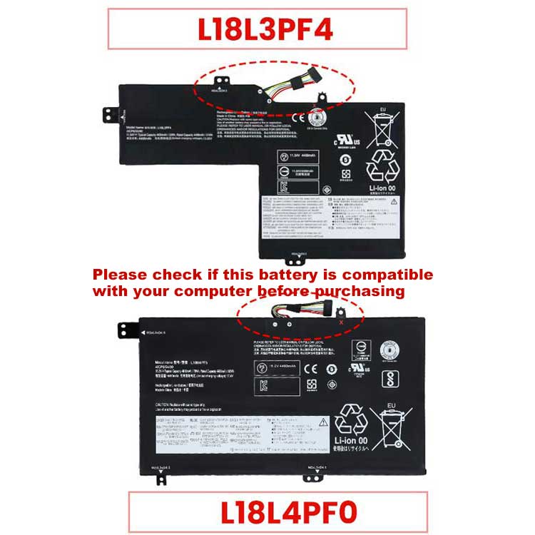 LENOVO L18M3PF8 Laptop Accu's