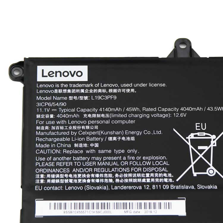 LENOVO L19C3PF9 Laptop Accu's