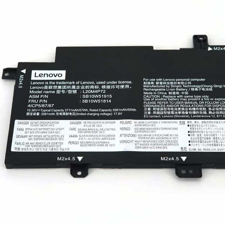 LENOVO L20M4P72
																 Laptop Accu's
