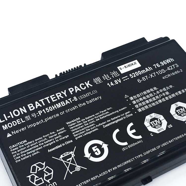 CLEVO P150HMBAT-8ノートパソコンバッテリー