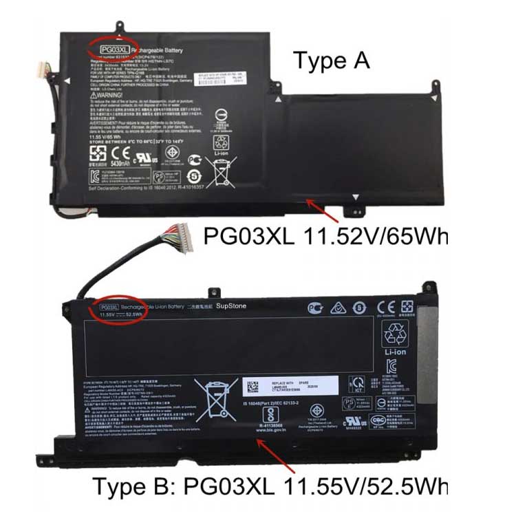 HP HSTNN-DB9G
																 Laptop Accu's