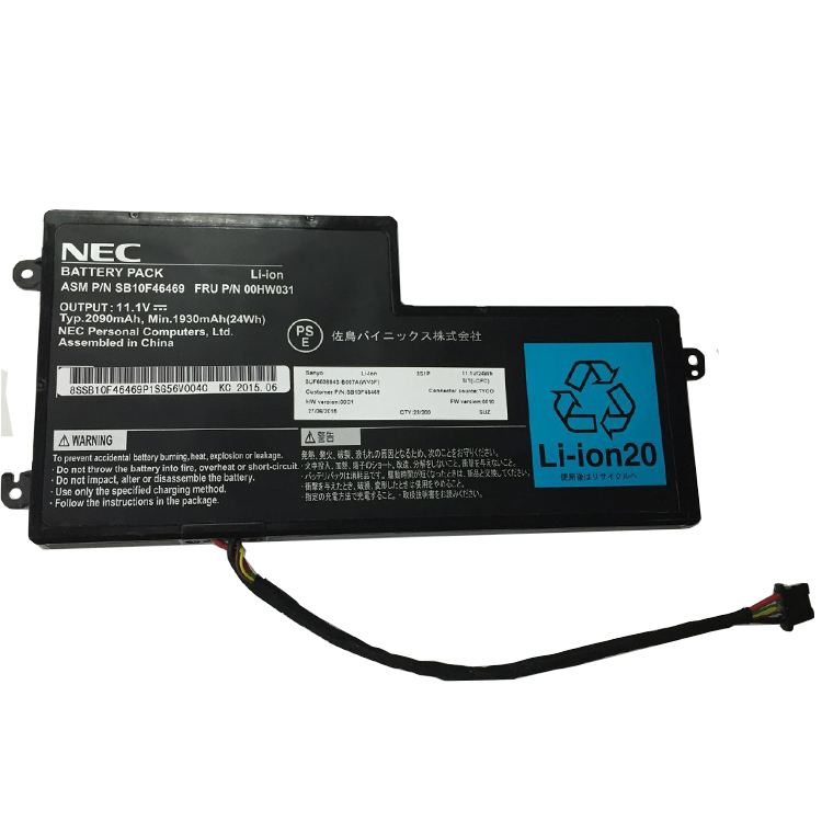 日本電気・NEC SB10F46469ノートパソコンバッテリー