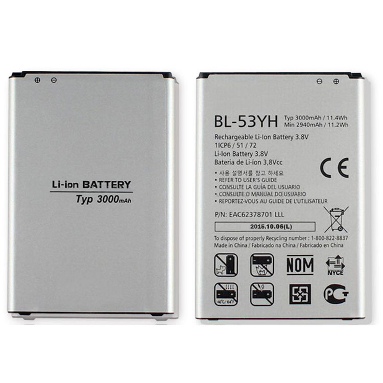 LG G3 D855 D830 D850 VS985 F400 F460 batería