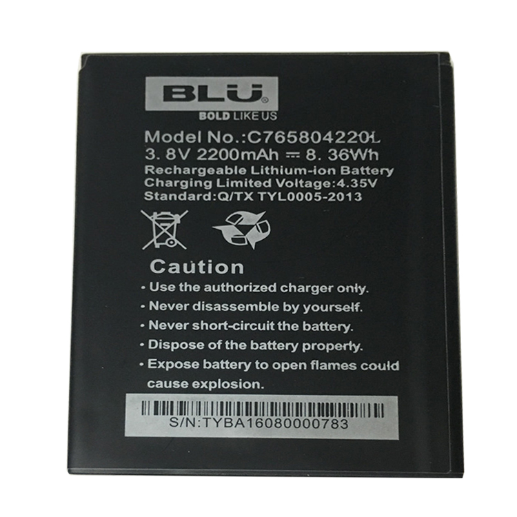 BLU C765804220L携帯電話のバッテリー