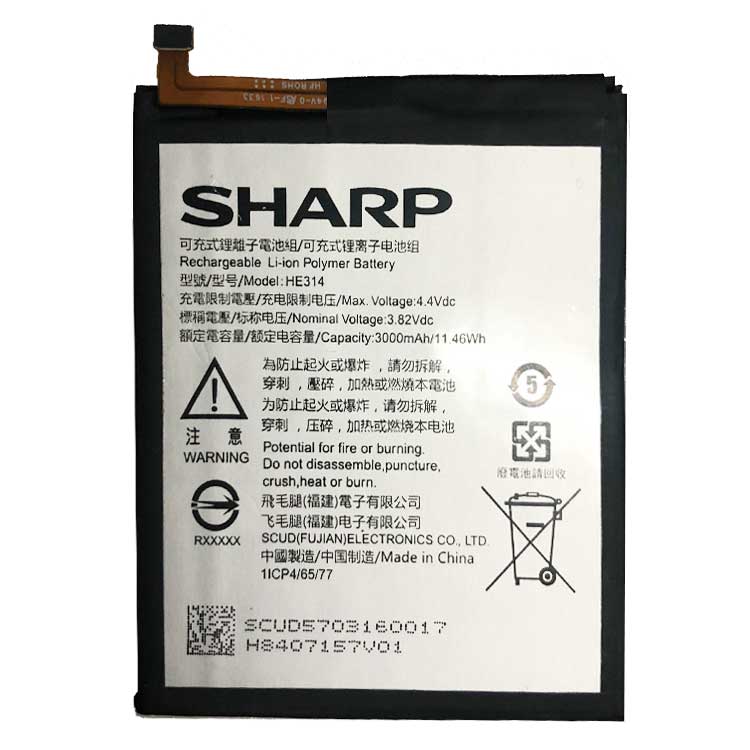 Sharp HE314 Baterías para Móviles