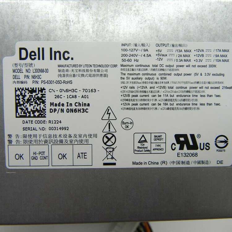 DELL L300NM-00
																 Server Voedingen