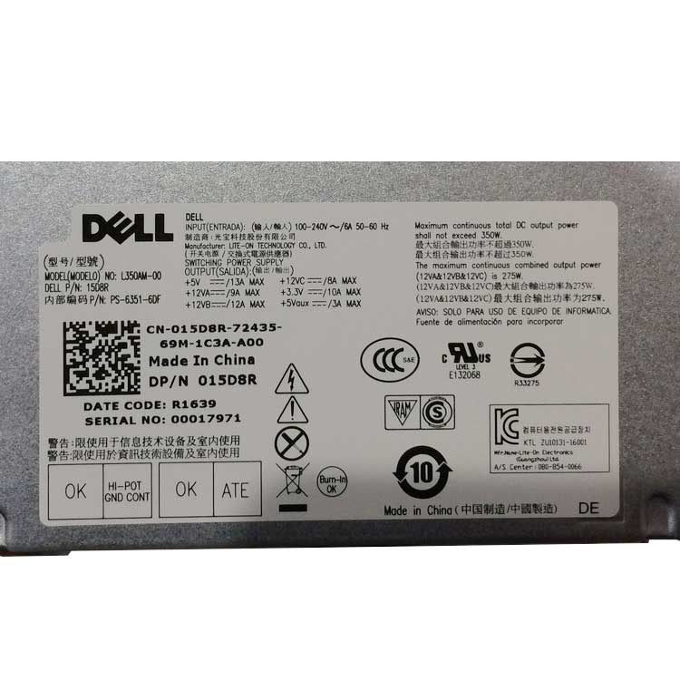 DELL 15D8R
																 Server Voedingen