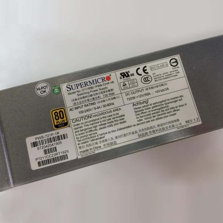 Supermicro PWS-721P-1R
																 Server Voedingen
